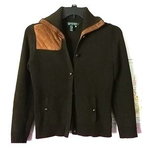 Women's Suede + Knit Cardigan